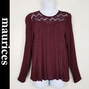 BOHO CHIC CRINKLE RAYON FABRIC (MACRAME AND LACE)!